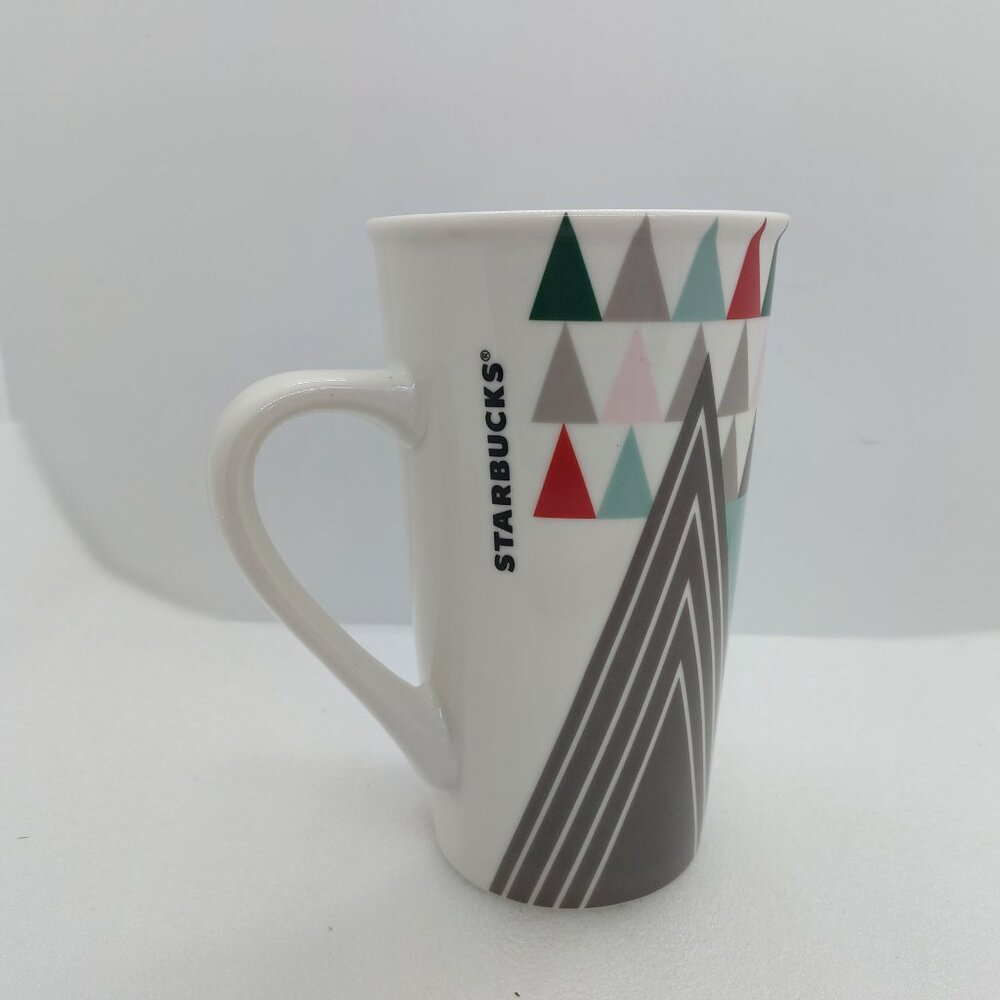 Starbucks Holiday Tree Coffee Mug 18 oz. Geometric Cup